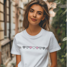 Demigirl vlag Pixel hart T-shirt
