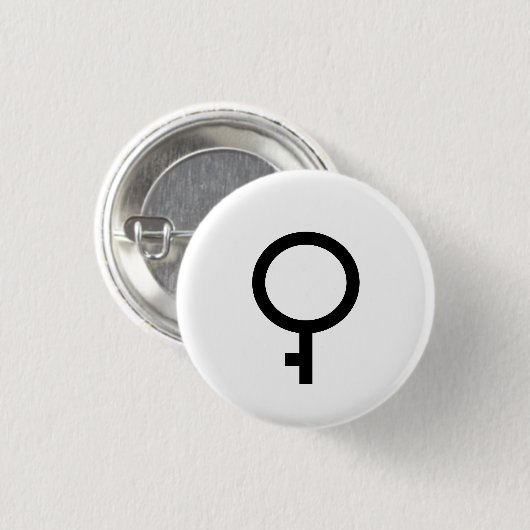 Demigirlsymbool Ronde Button 3,2 Cm (Voorkant /achterkant)