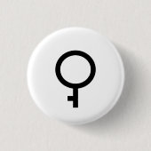 Demigirlsymbool Ronde Button 3,2 Cm (Voorkant)