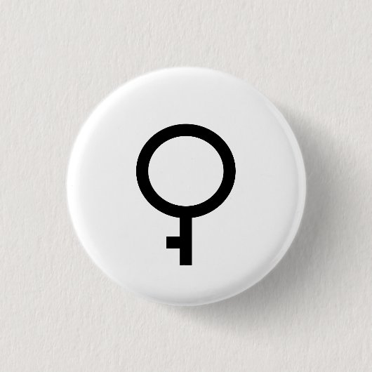 Demigirlsymbool Ronde Button 3,2 Cm (Voorkant)