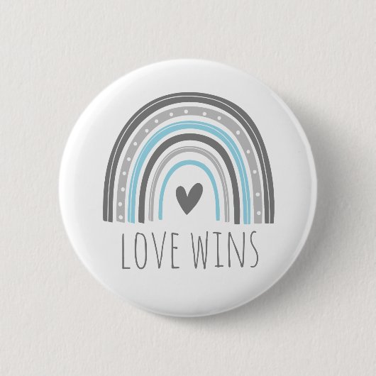 Demiguy Pride Love wint LGBT Rainbow Button (Voorkant)