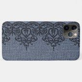*~* Demin and Black Lace Girly Romantic Case-Mate iPhone Case (Achterkant (horizontaal))