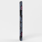 *~* Demin Black Scrolls roze bloemen Case-Mate iPhone Case (Achterkant/rechts)