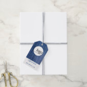 DEMIN BLUE MODERT UW LOGO HIER BRAND CADEAULABEL (Met Touw)