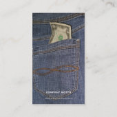 Demin Jeans Pocket & US Money Visitekaartjes (Achterkant)