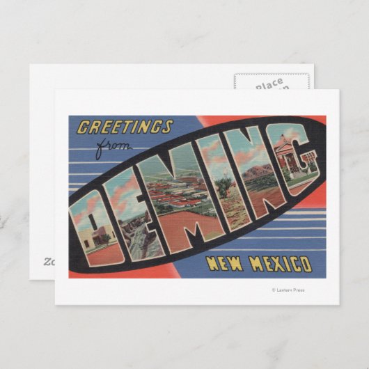 Deming, New Mexico - Grote Letter-scènes Briefkaart (Voorkant / Achterkant)