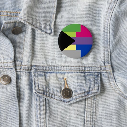 Demiromantische Bisexual Pin Ronde Button 5,7 Cm (In situ)