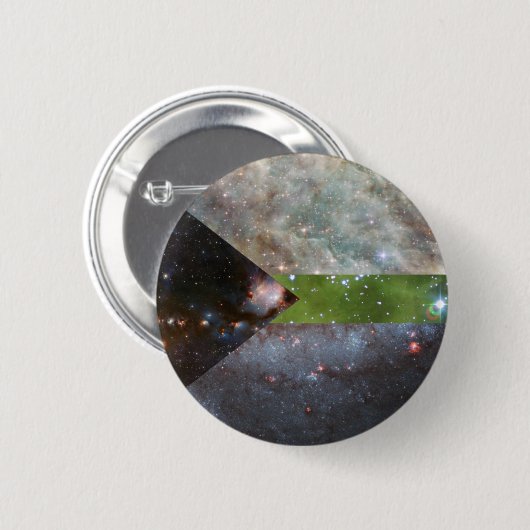 Demiromantische nebulaplingspeld ronde button 5,7 cm (Voorkant /achterkant)