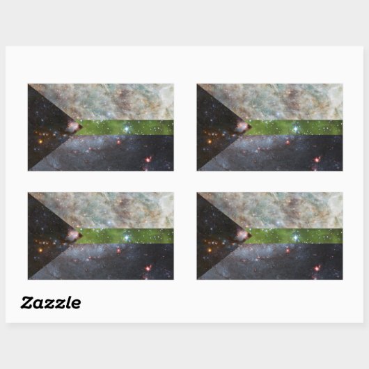 Demiromantische nevelvlag stickers (Vel)