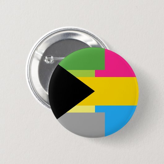 Demiromantische Pansexual Pin Ronde Button 5,7 Cm (Voorkant /achterkant)