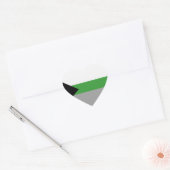 Demiromantische Pride Hart Sticker (Envelop)