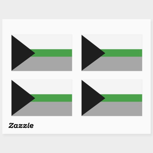 Demiromantische Pride Rechthoekige Sticker (Vel)