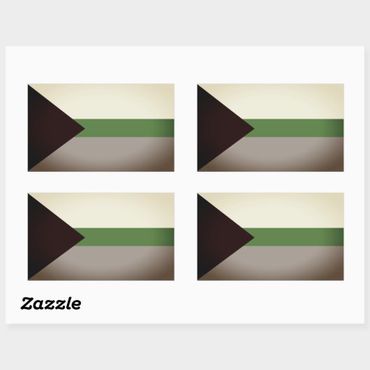 Demiromantische Pride Rechthoekige Sticker (Vel)