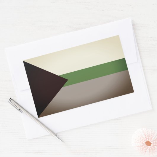 Demiromantische Pride Rechthoekige Sticker (Envelop)