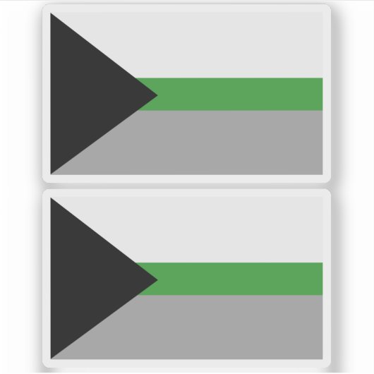 Demiromantische Pride Sticker (Voorkant)