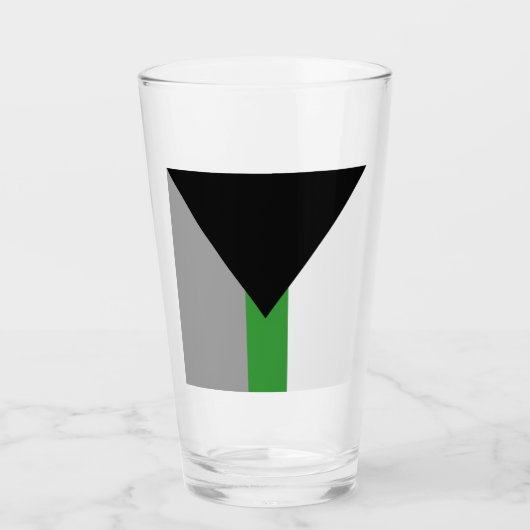 Demiromantische Pride-vlag Glas (Voorkant)