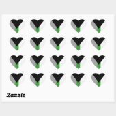 Demiromantische Pride-vlag Hart Sticker (Vel)