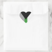 Demiromantische Pride-vlag Hart Sticker (Tas)
