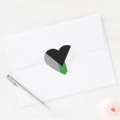 Demiromantische Pride-vlag Hart Sticker (Envelop)