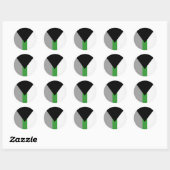 Demiromantische Pride-vlag Ronde Sticker (Vel)