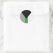 Demiromantische Pride-vlag Ronde Sticker (Tas)