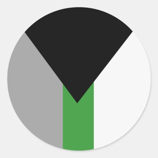 Demiromantische Pride-vlag Ronde Sticker (Voorkant)