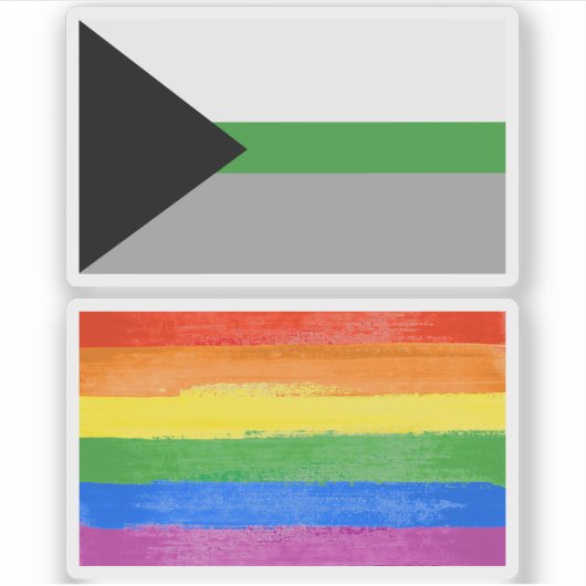 Demiromantische trots sticker (Voorkant)