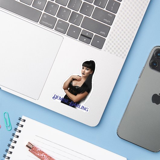 Demise Darling  Sticker (Laptop met iPhone)