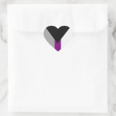 Demiseksuele Pride-vlag Hart Sticker (Tas)