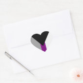 Demiseksuele Pride-vlag Hart Sticker (Envelop)