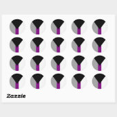 Demiseksuele Pride-vlag Ronde Sticker (Vel)