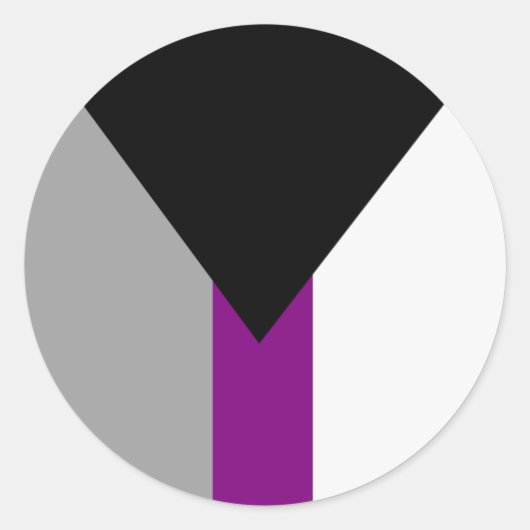 Demiseksuele Pride-vlag Ronde Sticker (Voorkant)
