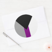 Demiseksuele Pride-vlag Ronde Sticker (Envelop)