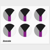 Demiseksuele Pride-vlag Ronde Sticker (Vel)
