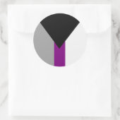 Demiseksuele Pride-vlag Ronde Sticker (Tas)