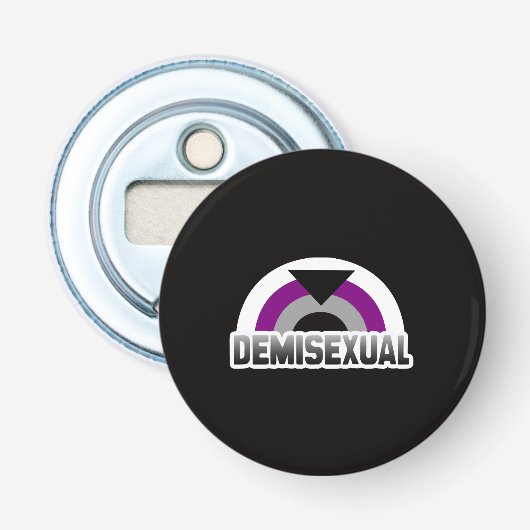 Demiseksuele trots button flesopener (Voorkant)