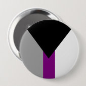 Demiseksuele trotsvlag ronde button 4,0 cm (Voorkant /achterkant)