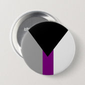 Demiseksuele trotsvlag ronde button 7,6 cm (Voorkant /achterkant)