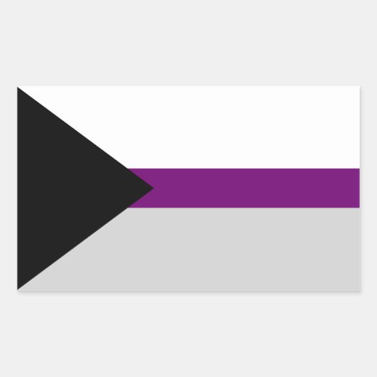 Demiseksuele Vlag Rechthoekige Sticker (Voorkant)