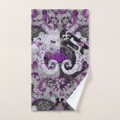 Demisexual Dragon Damask - Pride Flag Colors Bad Handdoek (Handdoek)