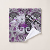 Demisexual Dragon Damask - Pride Flag Colors Bad Handdoek (Wasdoekje)