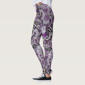 Demisexual Dragon Damask - Pride Flag Colors Leggings (Links)