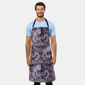 Demisexual Dragon Damask - Pride Flag Colors Schort (Gedragen)