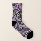 Demisexual Dragon Damask - Pride Flag Colors Sokken (Rechts - buiten)