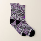 Demisexual Dragon Damask - Pride Flag Colors Sokken (Paar)
