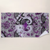 Demisexual Dragon Damask - Pride Flag Colors Strandlaken (Voorkant)
