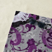 Demisexual Dragon Damask - Pride Flag Colors Strandlaken (In situ)