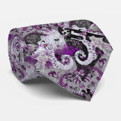Demisexual Dragon Damask - Pride Flag Colors Stropdas (Opgerold)