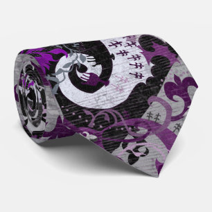 Demisexual Dragon Damask - Pride Flag Colors Stropdas