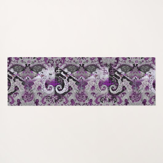 Demisexual Dragon Damask - Pride Flag Colors Yogamat (Achterkant (horizontaal))